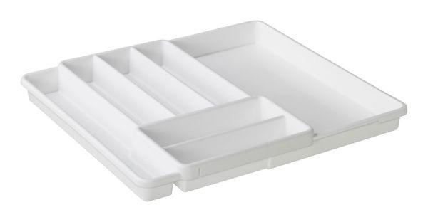 WKŁAD NA SZTUĆCE 1752501100 - biały, Basics, tworzywo sztuczne (39,7/5,1/34,1cm) - Rotho