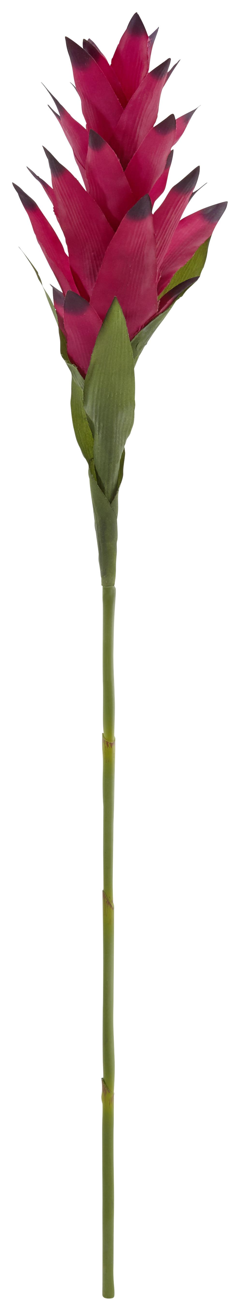 Kunstpflanze Curcumablüte I Lila/Schwarz - Lila/Schwarz, Basics, Kunststoff (90cm)