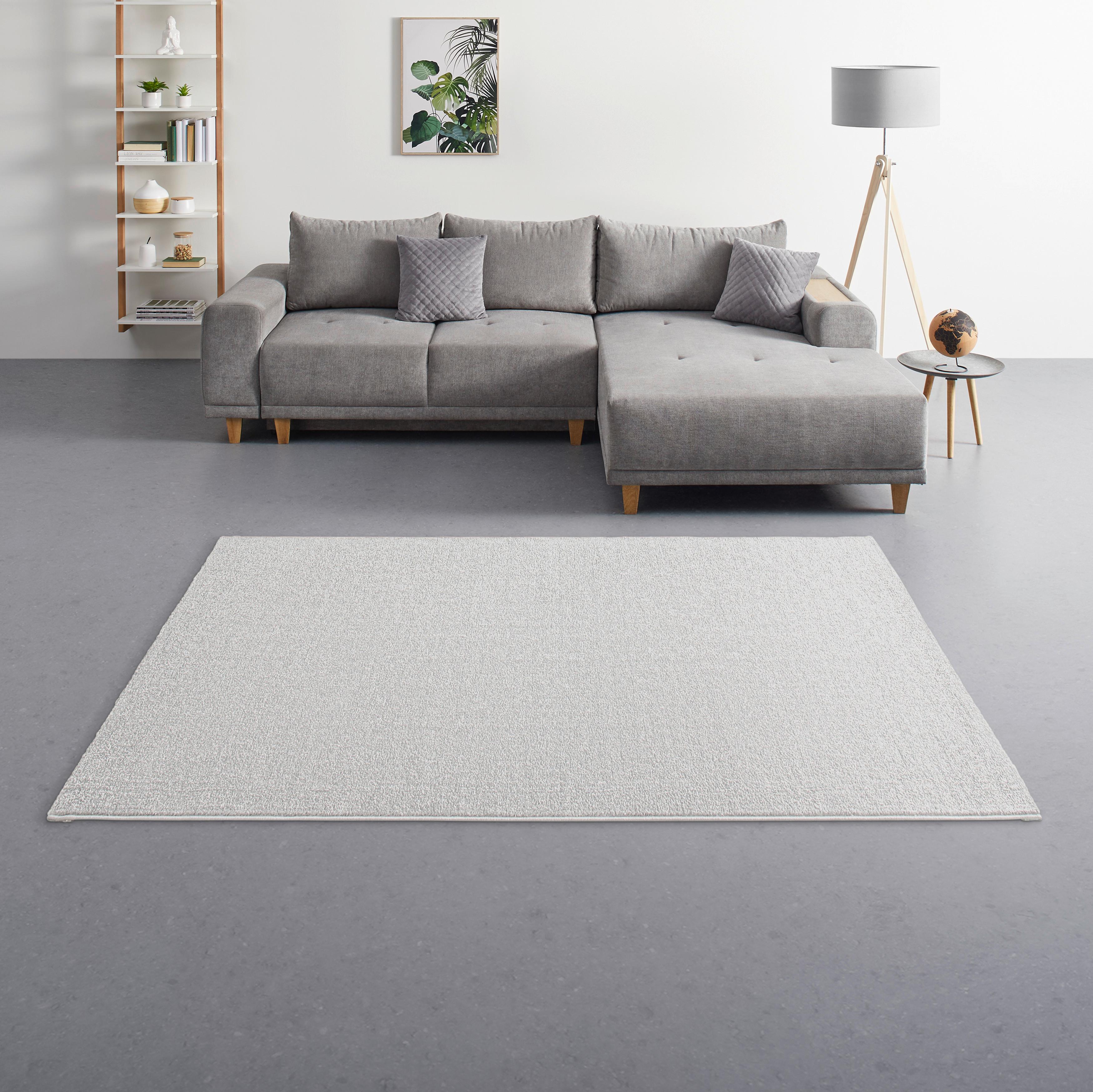 Webteppich Jan 1 Weiss ca. 80x150cm - Weiss, Konventionell, Textil (80/150cm) - Mömax
