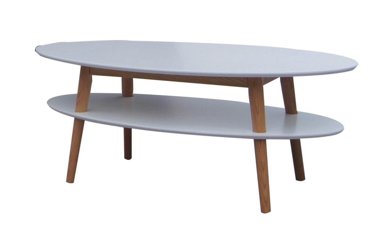 STOLIK KAWOWY LINDHOLM -EXKLUSIV- - kolor dębowy/kolor naturalny, Modern, materiał drewnopochodny/drewno (110/60/42cm) - home24