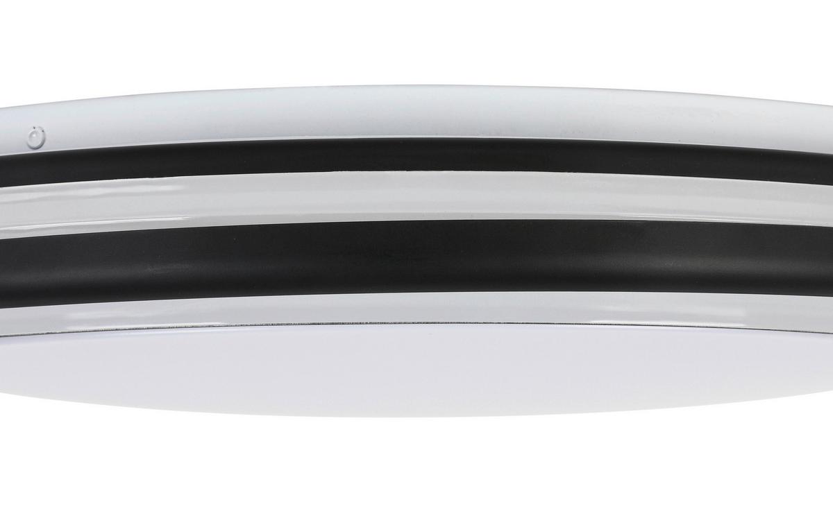 Led Mennyezeti Lámpa Huny - fekete/fehér, Modern, műanyag/fém (65/9cm) - Mömax