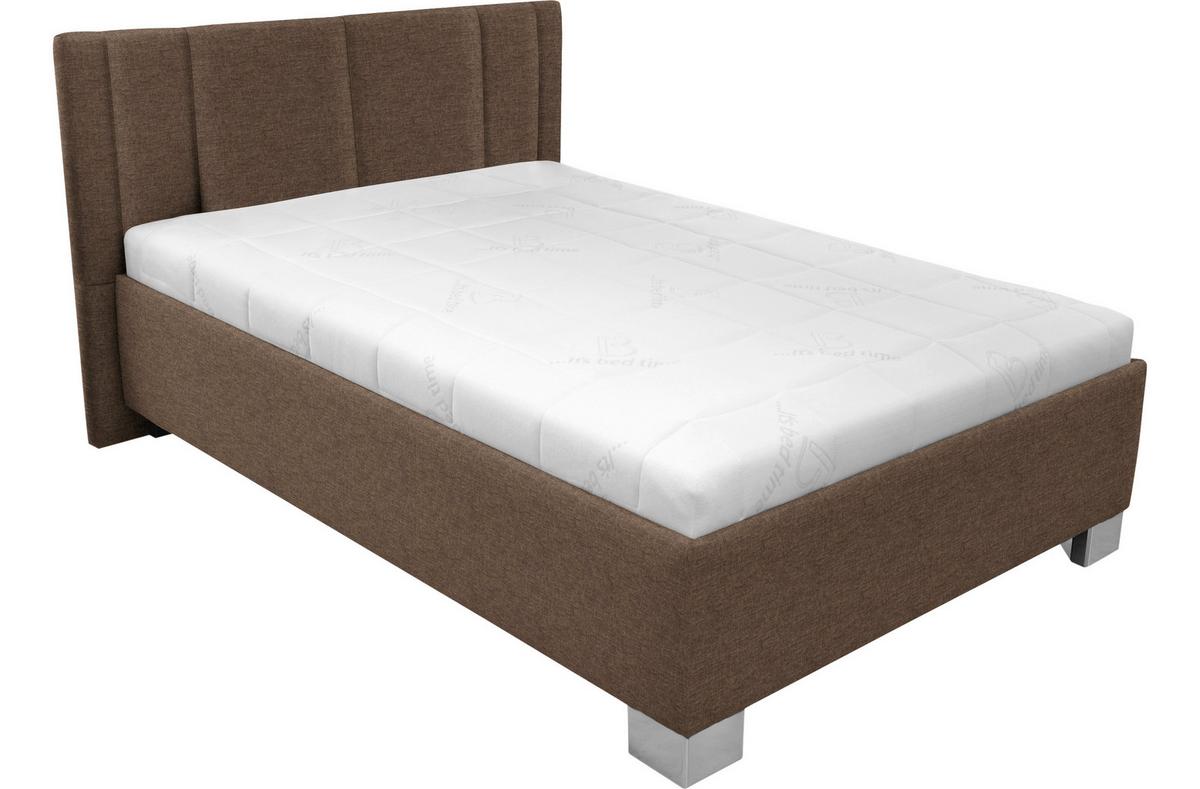 Tapecirani Krevet Stilo - bijela/boje kroma, drvo/tekstil (120/200cm)