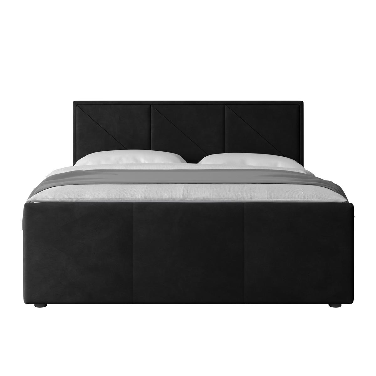 Boxspringbett Bologna ca. 180x200 cm Schwarz - Schwarz, MODERN, Karton/Holzwerkstoff (180/200cm) - MID.YOU