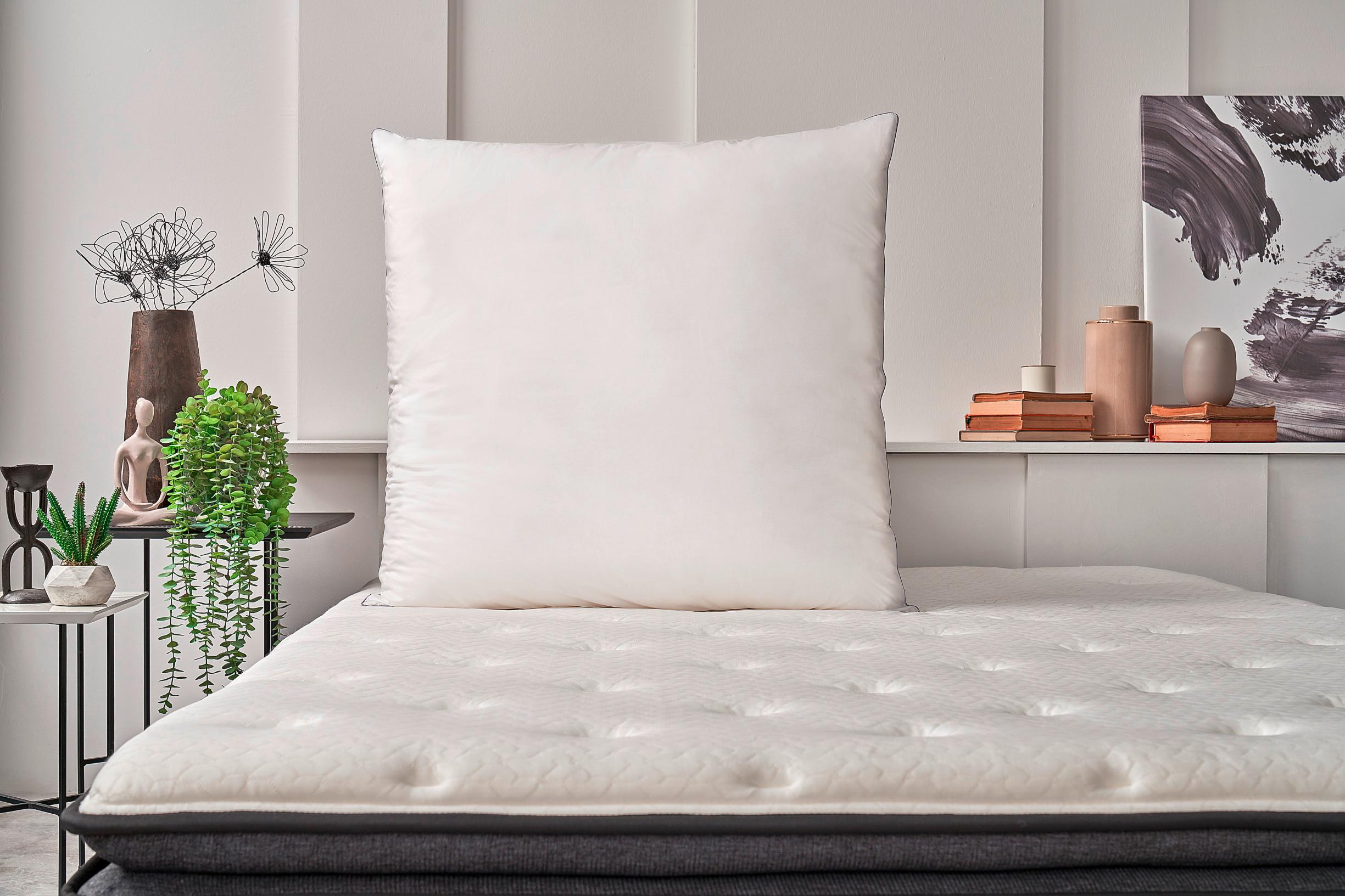 Kopfkissen Suprelle Memory ca. 80x80x12,4 cm Weiß - Weiß, Basics, Textil (80/80/12,4cm) - Yatas