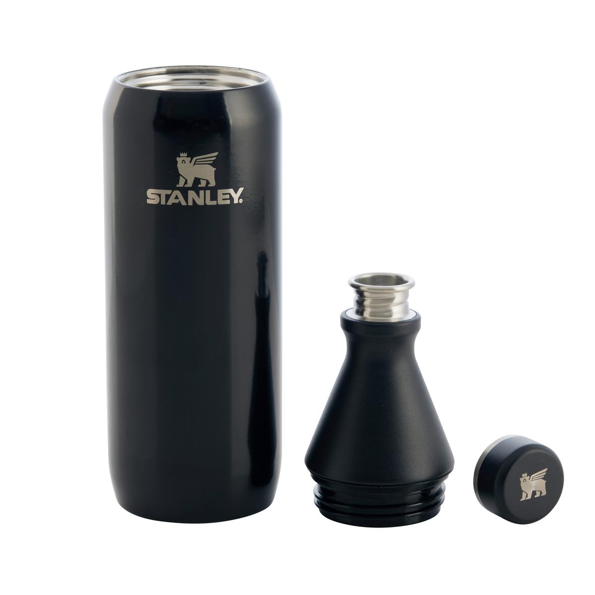 Trinkflasche Stanley all day slim bottle Schwarz ca. 600ml - Schwarz, MODERN, Metall (7/7/26,7cm)