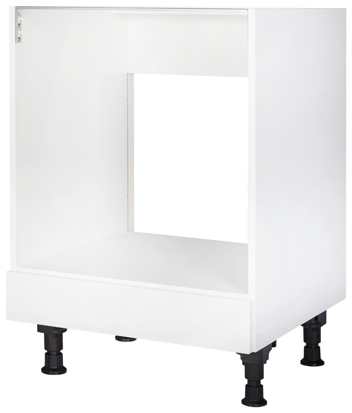 Herdumbauschrank Touch Weiß - Weiß, MODERN, Holzwerkstoff (60/87/56cm) - Nobilia