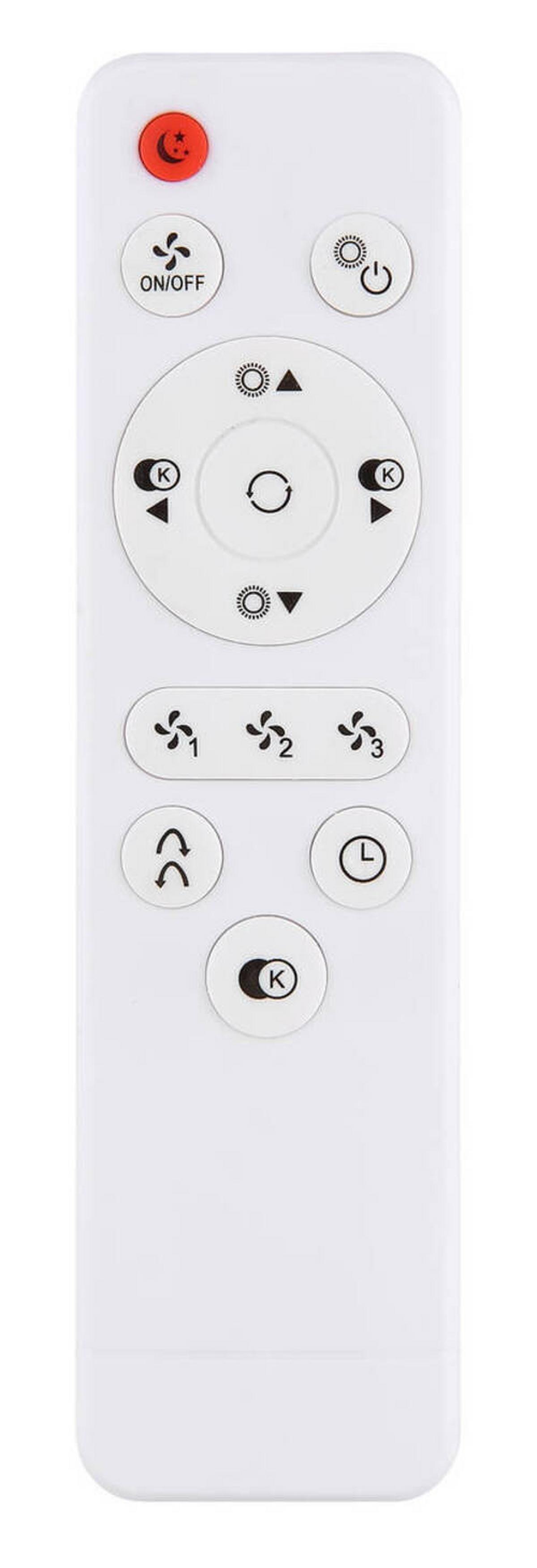 Mennyezeti Ventilátor 03650 - sötétbarna/áttetsző, Natur, műanyag/fém (50/12,5cm) - Globo