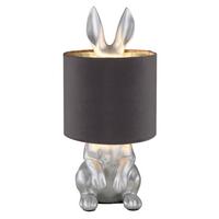 Stolna Svjetiljka Srebrna Boja - siva/srebrne boje, Trend, plastika (18/41cm) - Globo