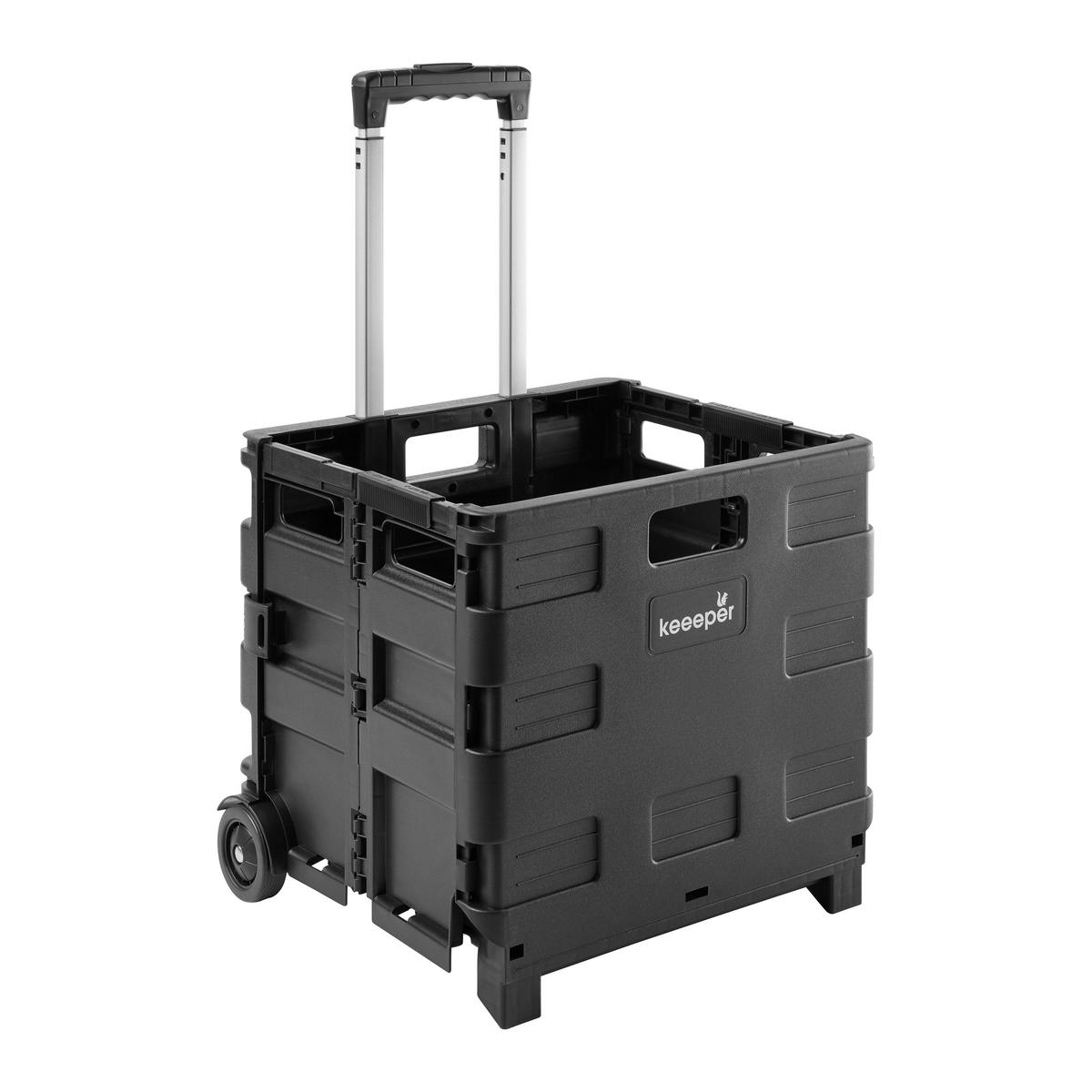 Einkaufstrolley Olli Schwarz ca. 45l - KONVENTIONELL (38/36/33cm)