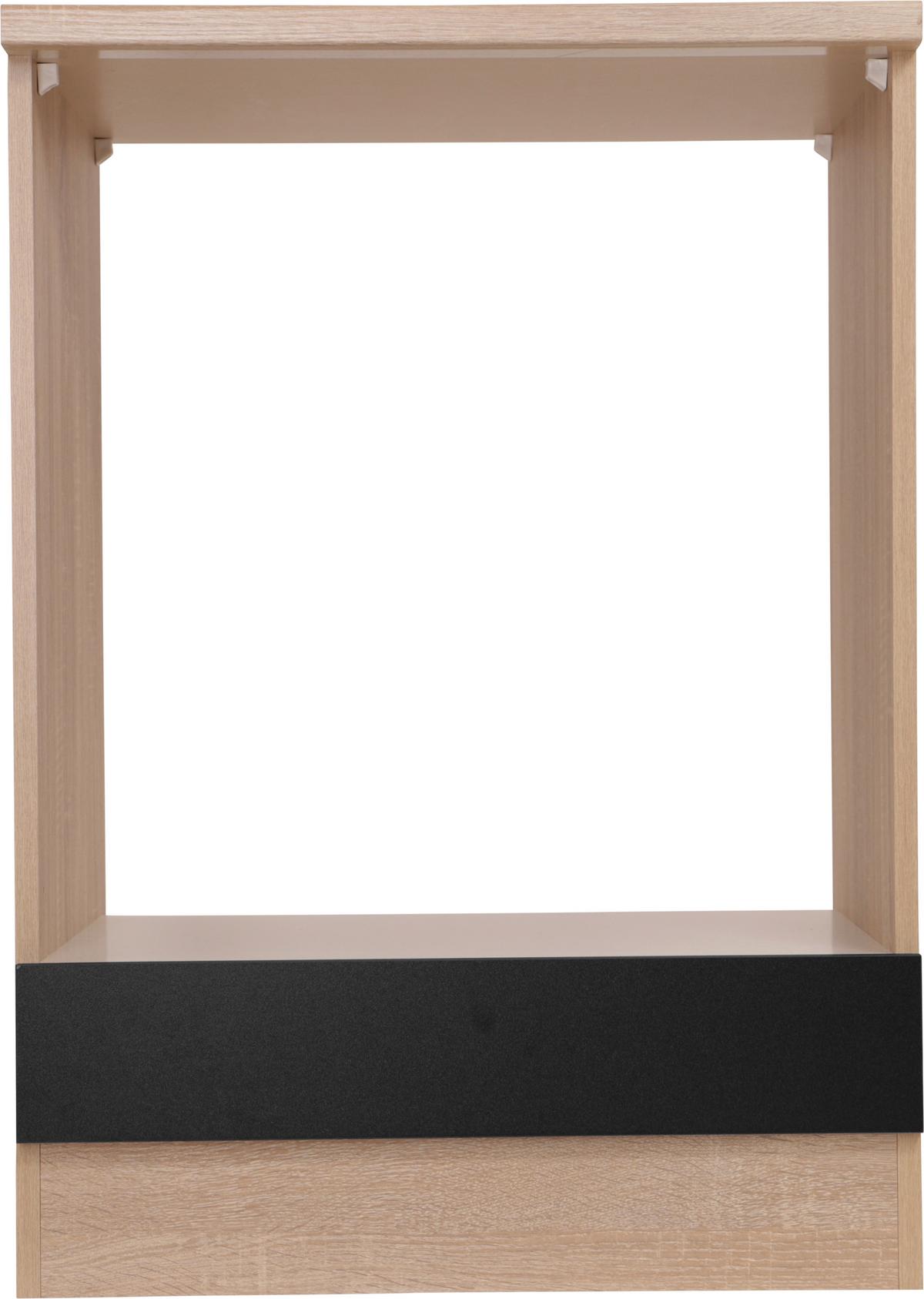 Omara Za Vgranjo Štedilnika Merle, Barva Hrasta, Črna - črna/barve hrasta, Basics, leseni material (60/84,8/60cm) - Respekta