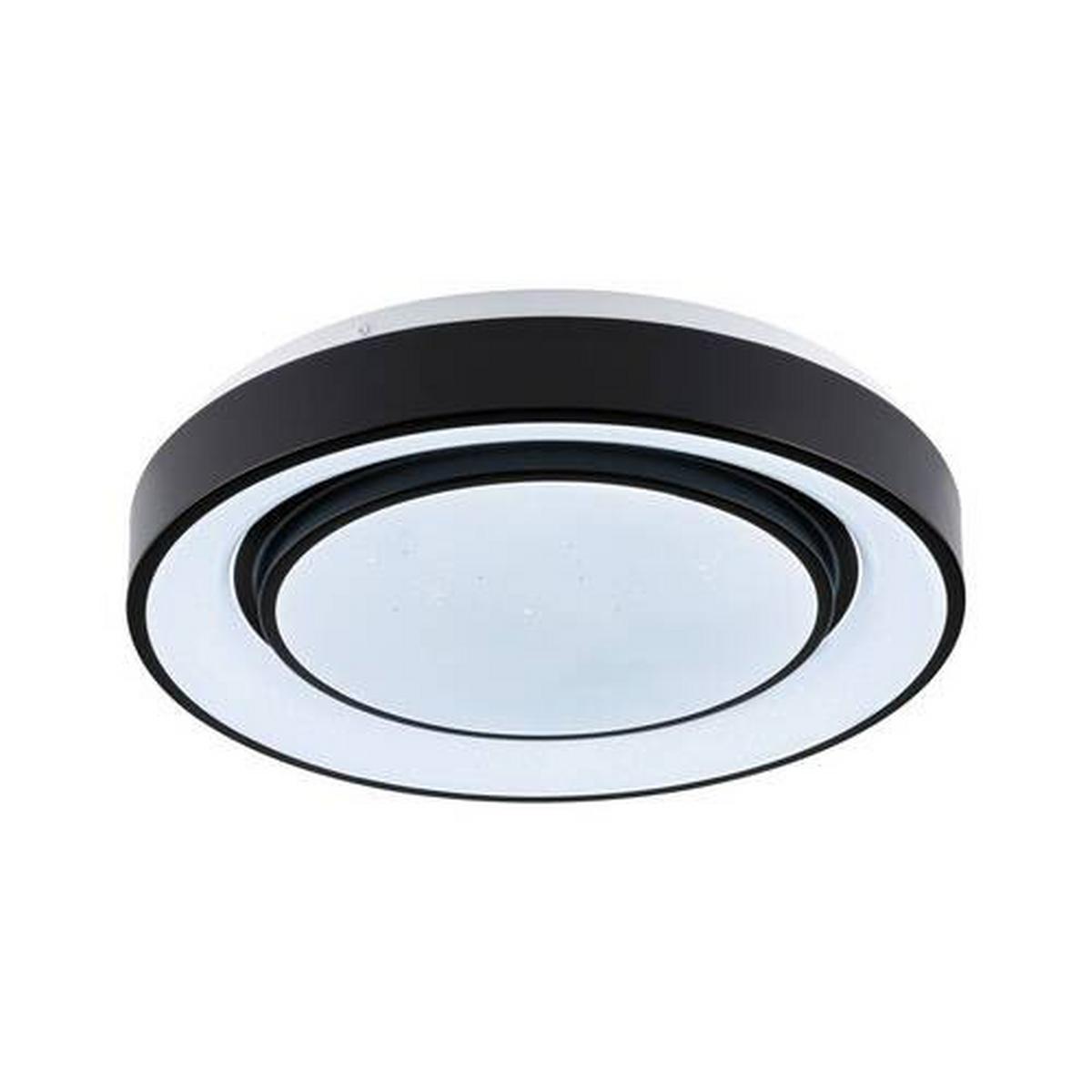 Deckenleuchte Rainbow in Schwarz/Weiß max. 22 Watt - Schwarz/Weiß, Basics, Kunststoff/Metall (37,5/7cm) - Paulmann