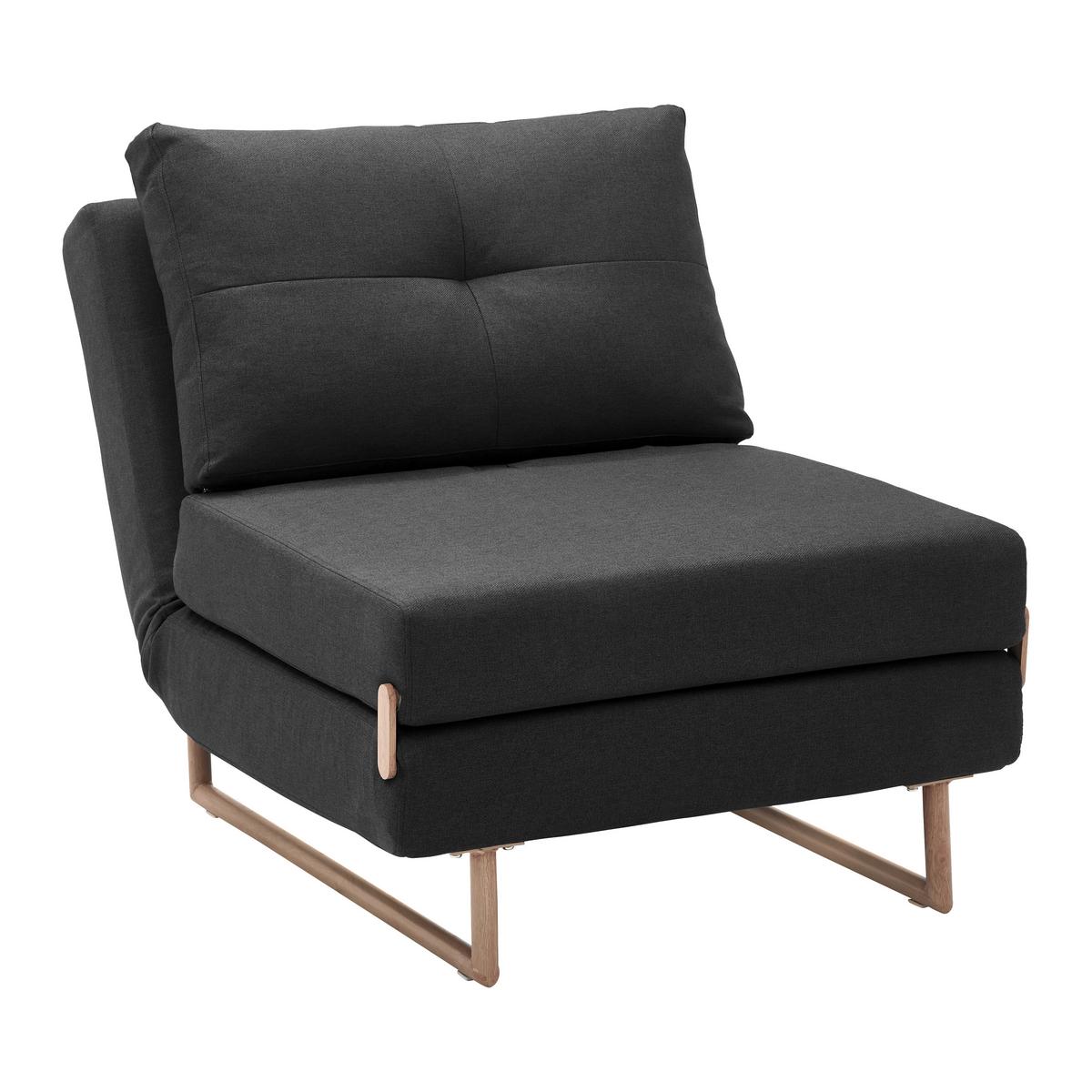 Fekvőfotel Malic - sötétszürke, Modern, textil/fém (80/84/90cm) - Bessagi Home