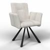 STOL MED ARMSTÖD JADE - beige/svart, Modern, metall/trä (64/87/63cm) - Bessagi Home
