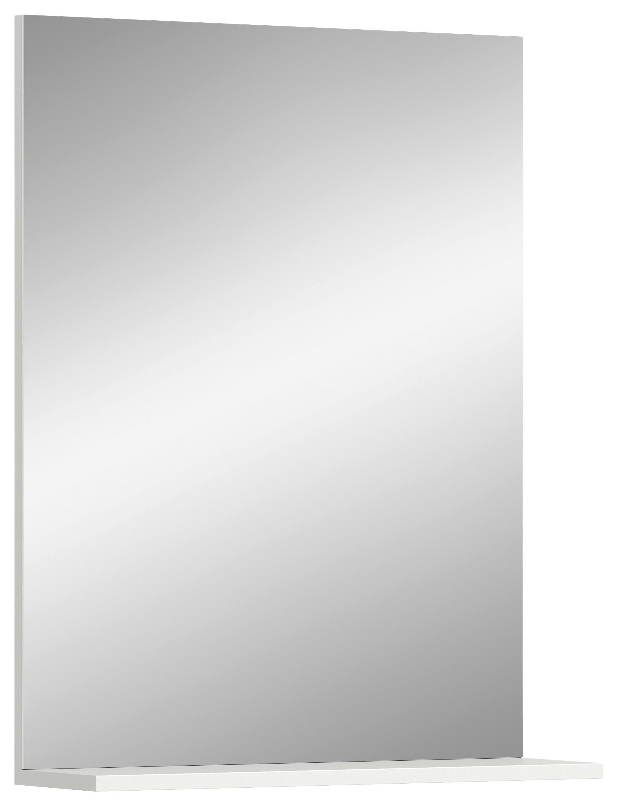 Spiegel SCOUT Weiß Hochglanz ca. 60x79x18 cm - Weiß Hochglanz/Weiß, MODERN, Glas/Holzwerkstoff (60/79/18cm) - MID.YOU