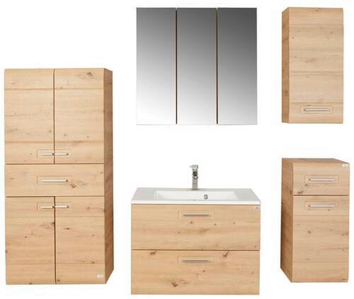 Spodnja Omarica Avensis 302 - barve kroma/barve hrasta, Moderno, kovina/leseni material (35/72/33cm) - Mömax