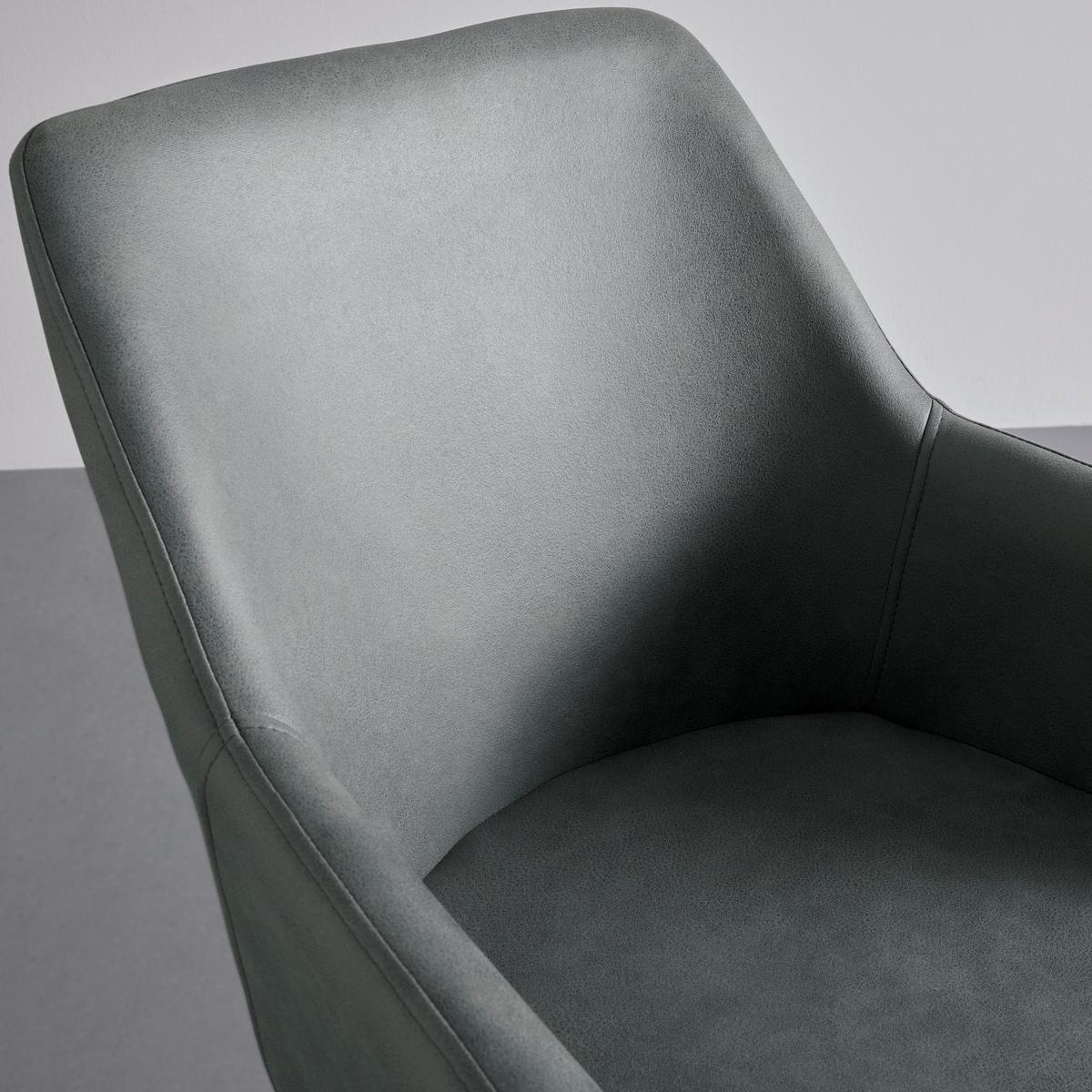 Schwingstuhl Pria Grün Mikrofaser Gepolstert - Schwarz/Grün, MODERN, Holz/Textil (61/85/62cm) - Bessagi Home