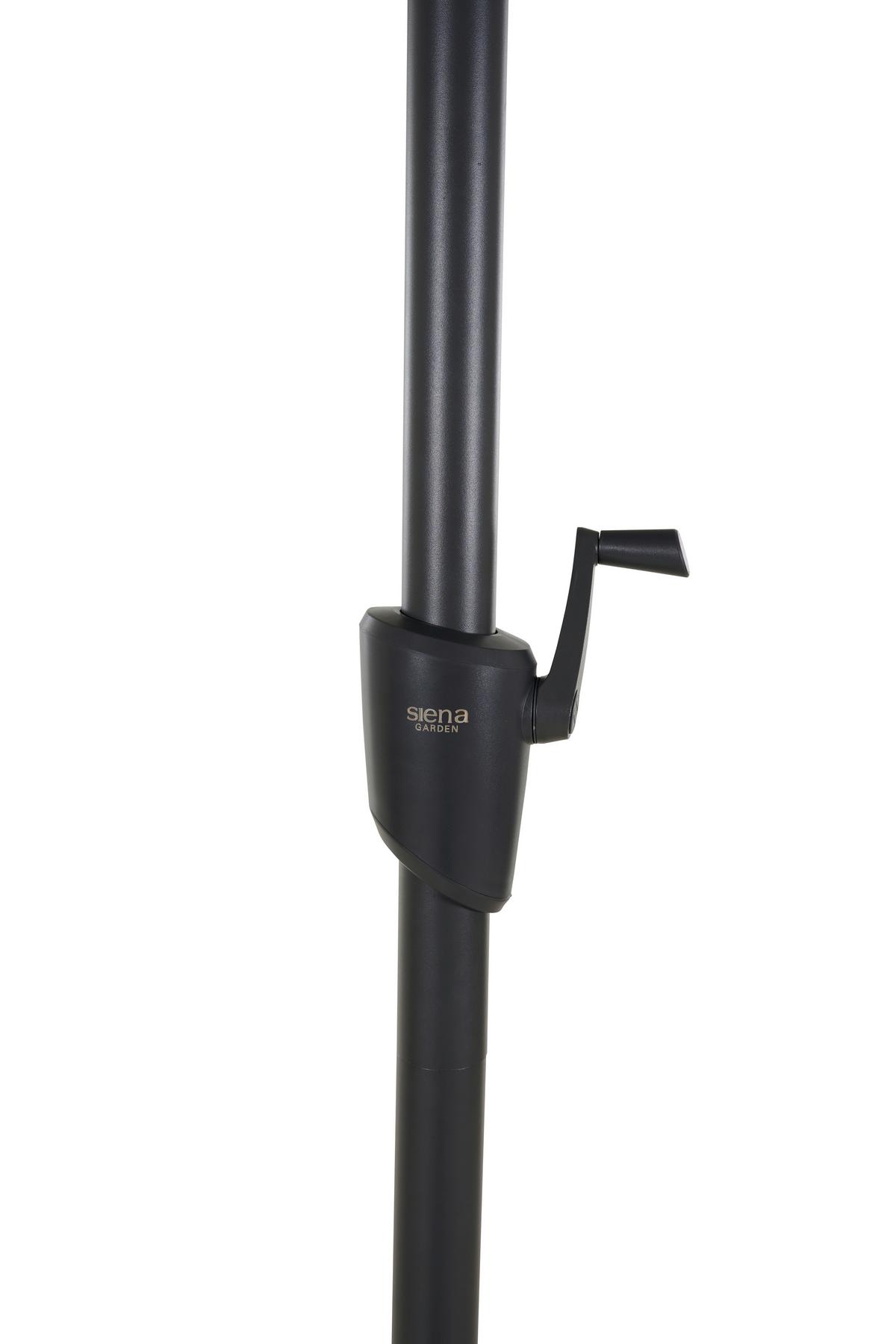 SONNENSCHIRM S08128 - Anthrazit/Hellgrau, MODERN, Textil/Metall (300/300cm) - Siena Garden