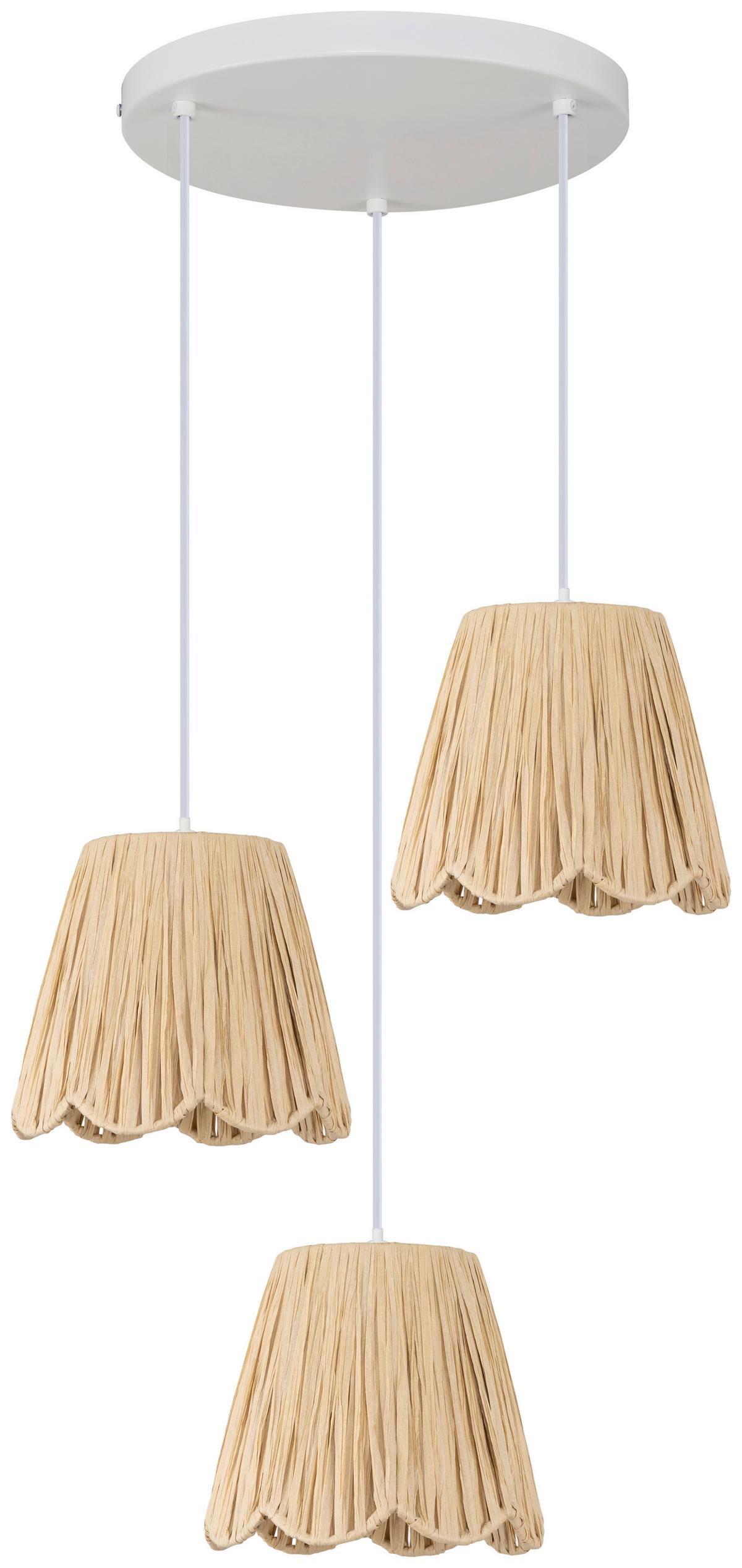 LAMPA WISZĄCA DARLIN - kolor naturalny/biały, Konventionell, metal/papier (46/120cm) - Collet's Monde
