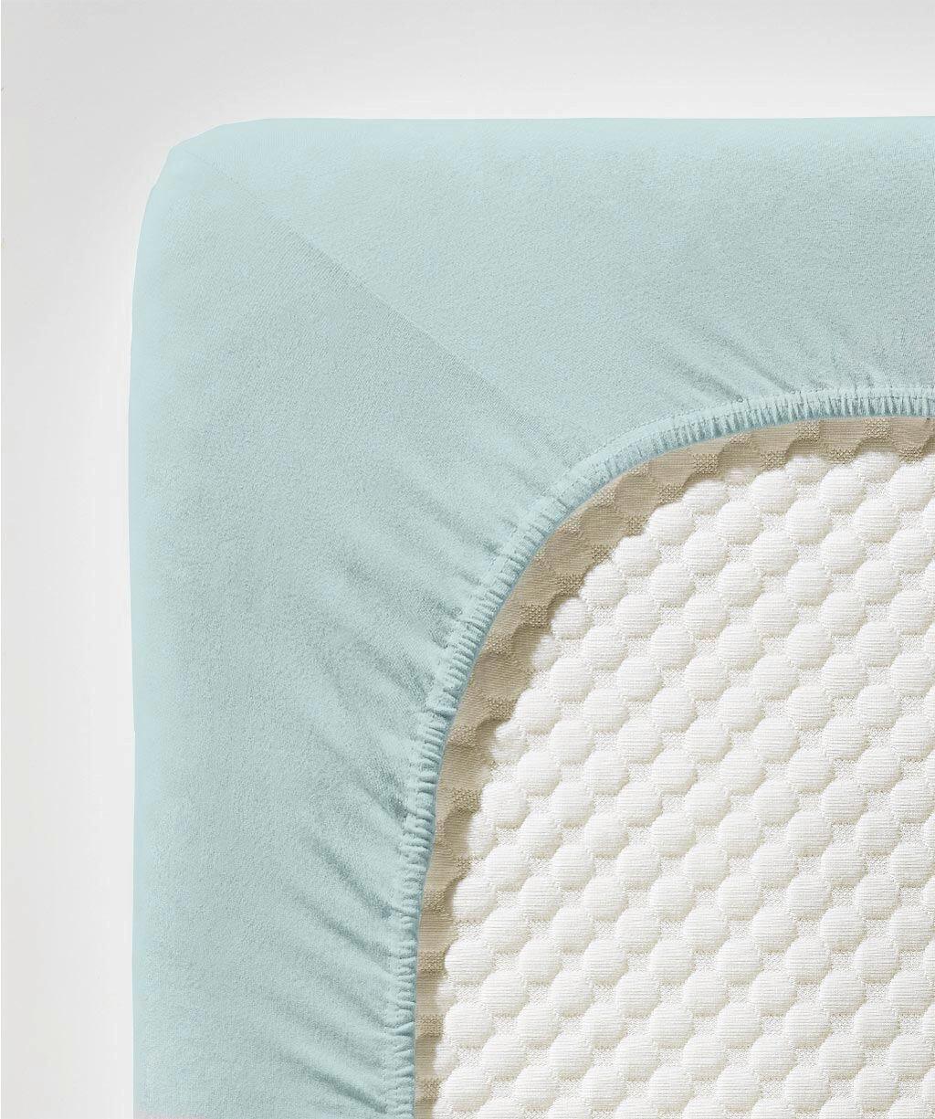 Fixleintuch Q 4000 74 - Türkis, Basics, Textil (180-200/200-210cm) - Fleuresse
