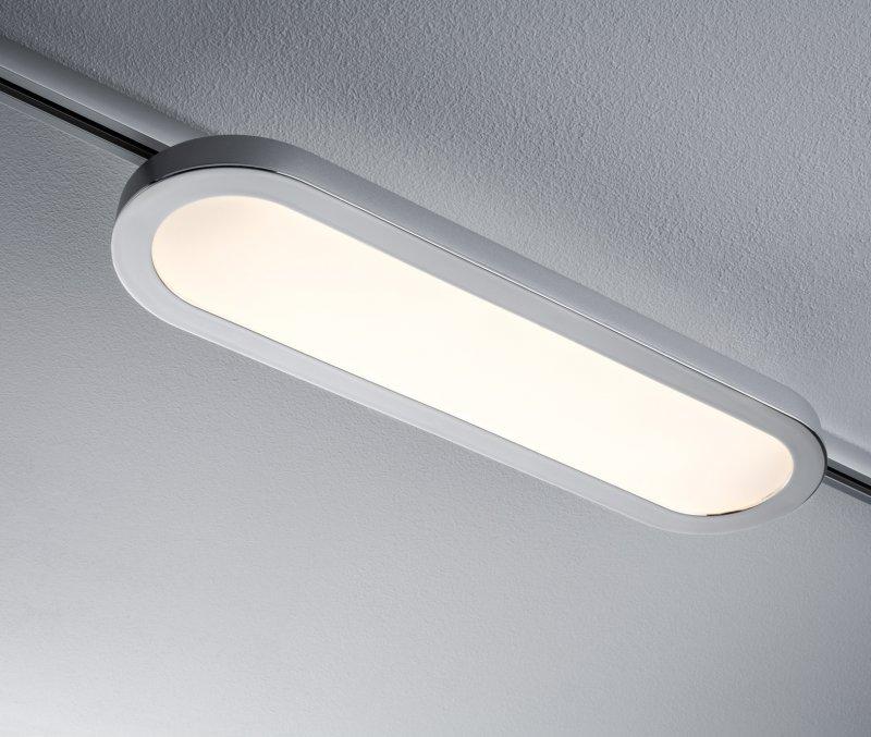 Schienensystem-Strahler Panel Loop in Chromfarben max. 7 W - Chromfarben, Design, Kunststoff (38/3,5/11cm) - Paulmann