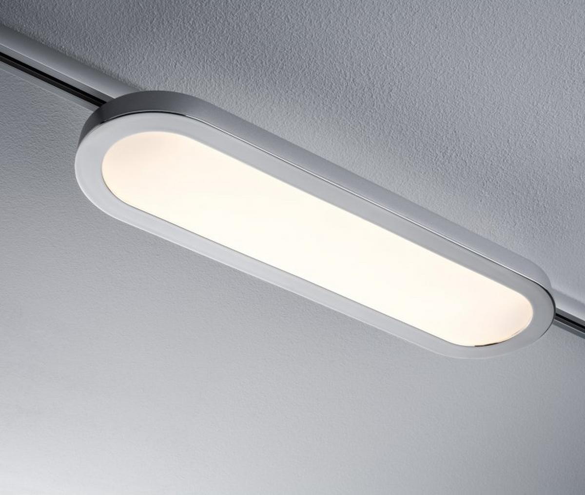 Schienensystem-Strahler Panel Loop in Chromfarben max. 7 W - Chromfarben, Design, Kunststoff (38/3,5/11cm) - Paulmann