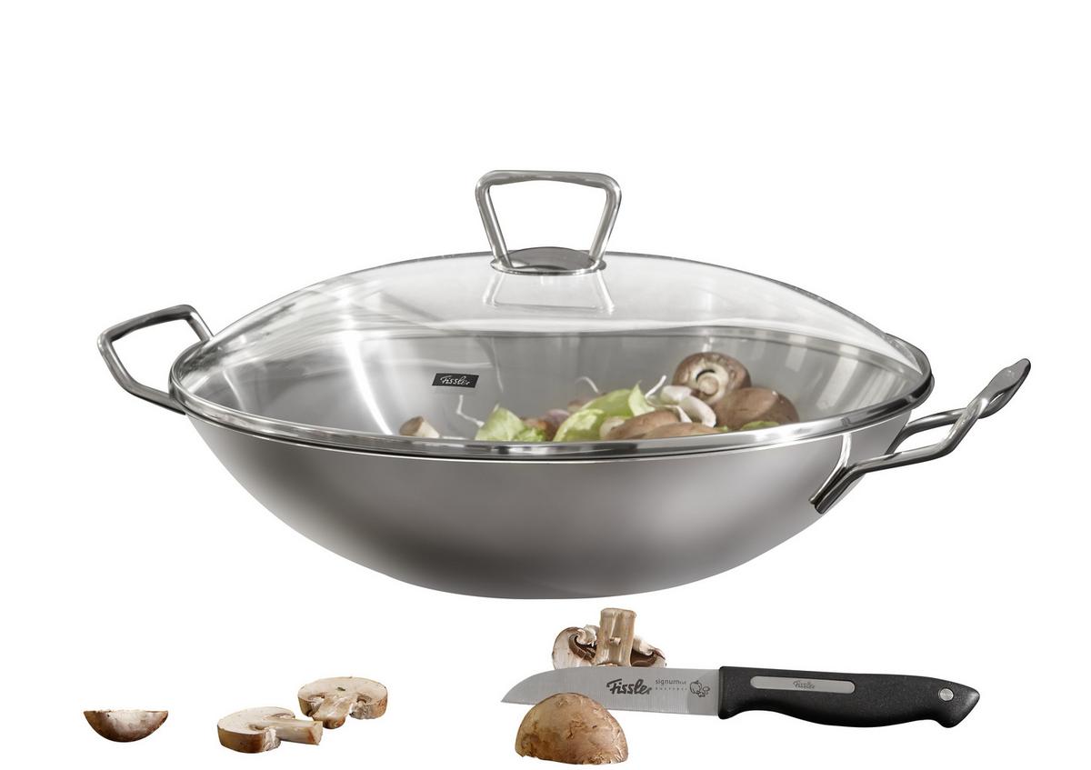 WOK 0682335001 FISSLER - Basics, metal/szkło (35cm) - Fissler