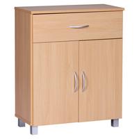 Kommode ca. 60x75x30 cm Buchefarben - Buchefarben/Grau, KONVENTIONELL, Holzwerkstoff/Kunststoff (60/75/30cm) - MID.YOU