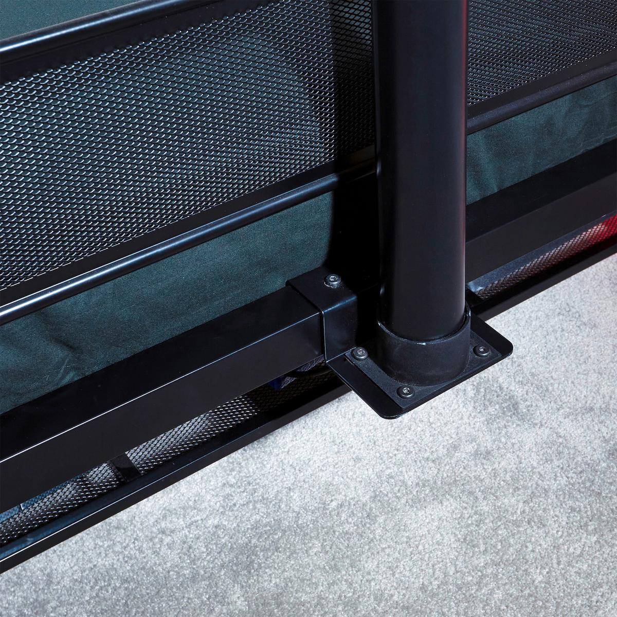 Gamingbett Basecamp 90x190cm Ohne TV Schwarz - Schwarz, MODERN, Metall (90/190cm) - X Rocker