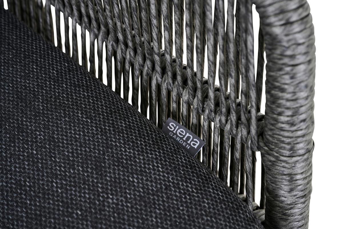 Loungegarnitur Kansas Grau - Grau, Basics, Kunststoff/Textil (145/76/73,5cm) - Siena Garden