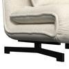BÄDDFÅTÖLJ LUNA - vit/svart, Modern, metall/textil (92/86/80cm) - Bessagi Home