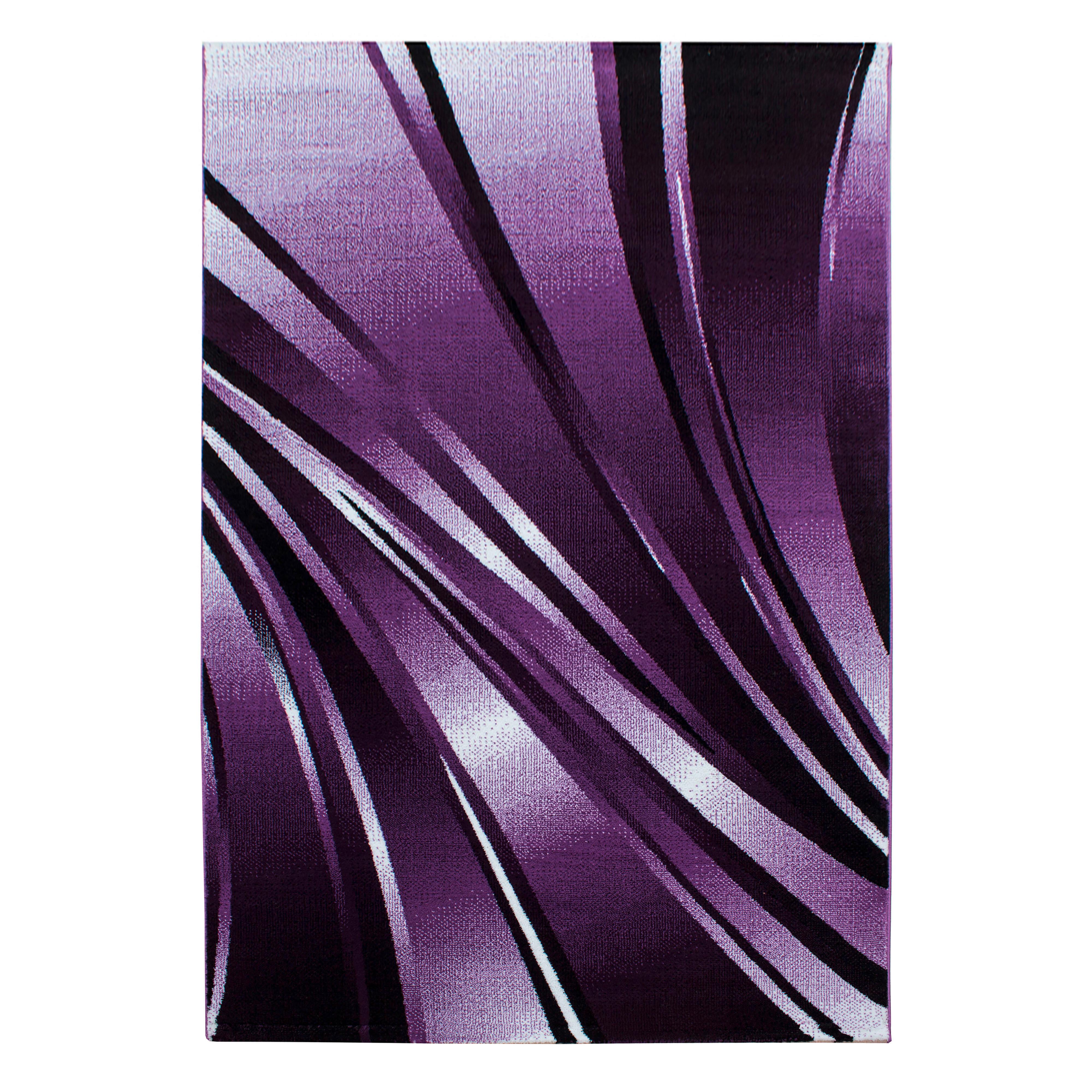 Flachwebeteppich Parma Lila ca. 280x370cm - Violett/Schwarz, Design, Textil (280/370cm) - Novel