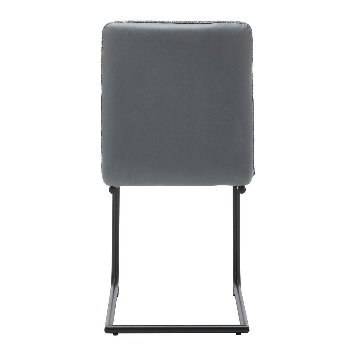 KRZESŁO NA PŁOZIE SARAH - ciemnoszary/czarny, Modern, metal/drewno (49/88/59cm) - Bessagi Home