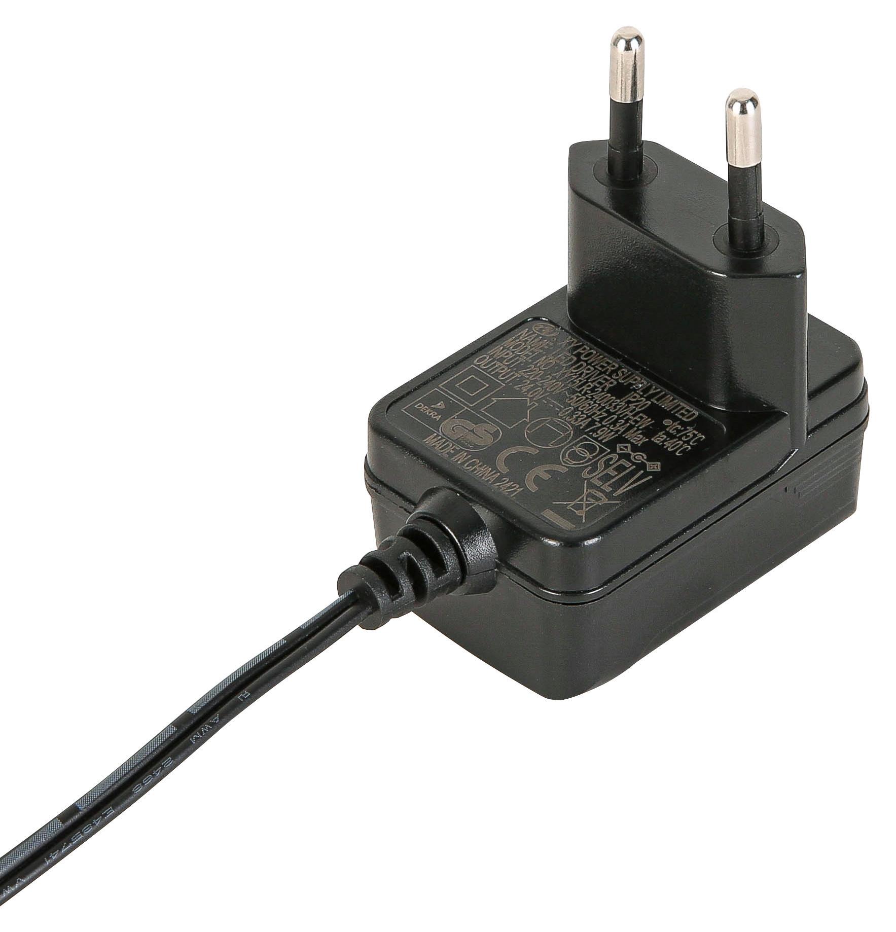 LED-Tischleuchte Laseri Schwarz/Weiß max. 8 Watt - Schwarz/Weiß, KONVENTIONELL, Kunststoff/Metall (20/14/55cm) - Mömax