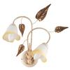 Wandleuchte Vanda Beige max. 6 Watt - Beige, ROMANTIK / LANDHAUS, Glas/Metall (40/40/48cm)