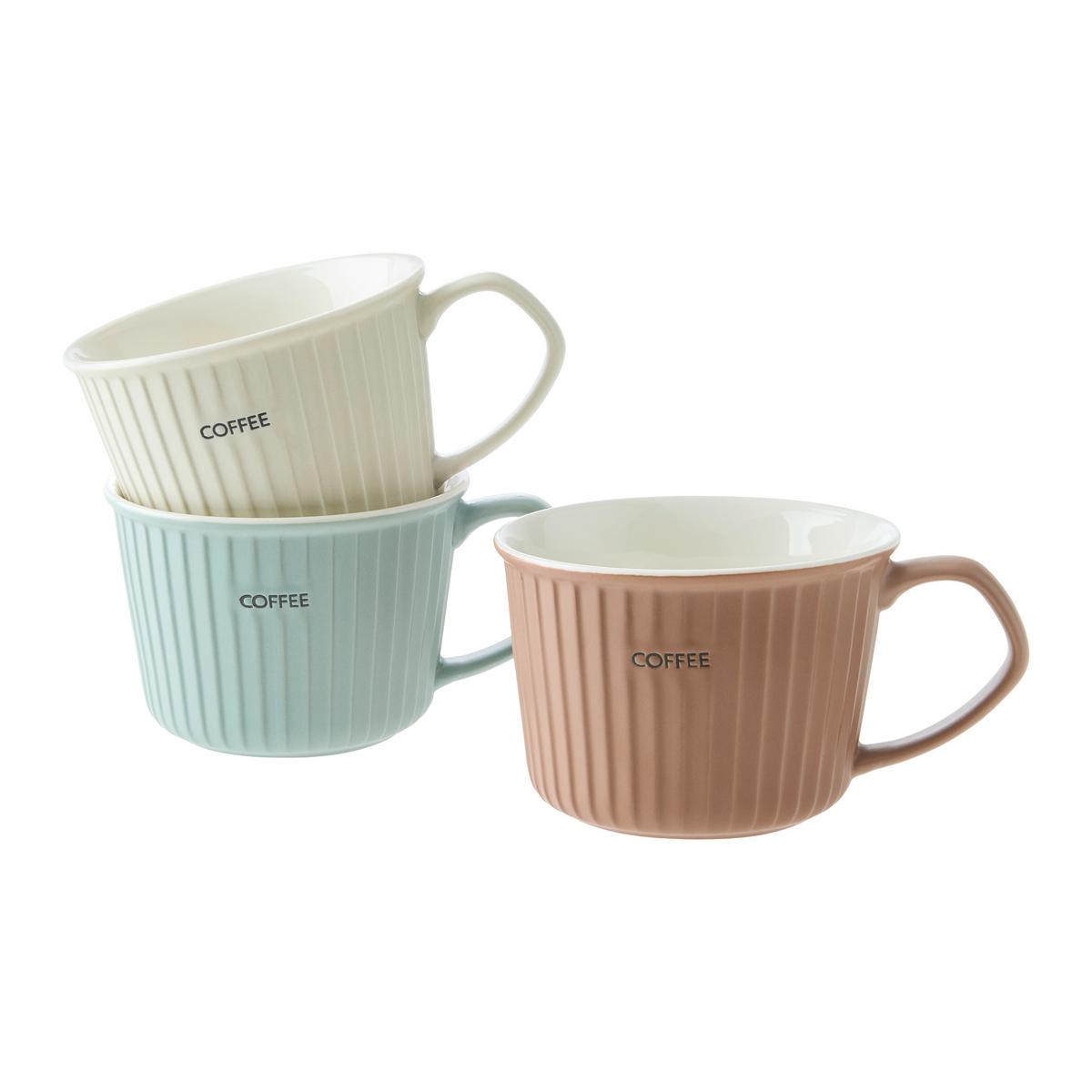 Tasse Malvin diverse Farben - Pastellblau/Grauweiß, KONVENTIONELL, Keramik (12.1/8.5cm) - Mömax