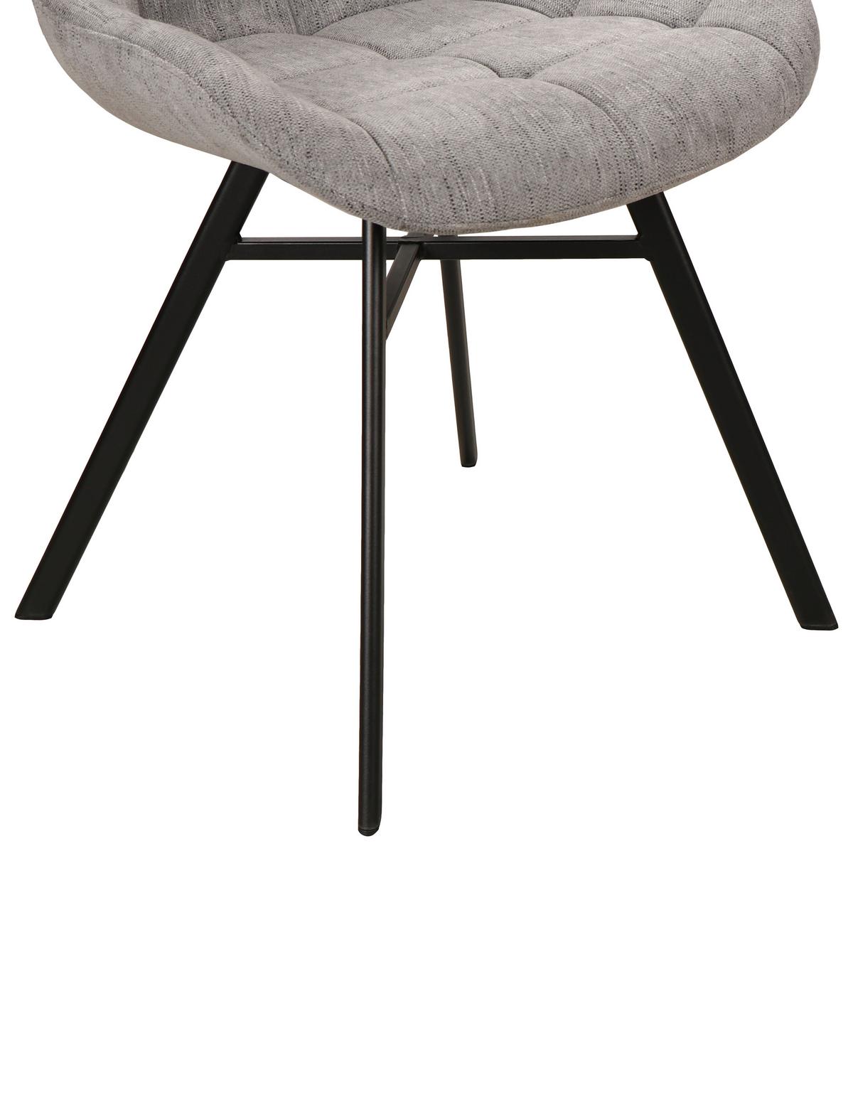 KRZESŁO PEGGY - czarny/szary, Design, metal/tkanina (50/86/61cm) - Novel