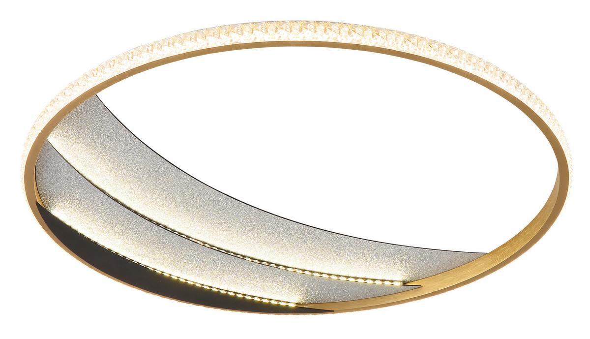 Led Stropna Svjetiljka Constance - prozirno/boje kroma, Design, metal/plastika (52/6cm) - Globo