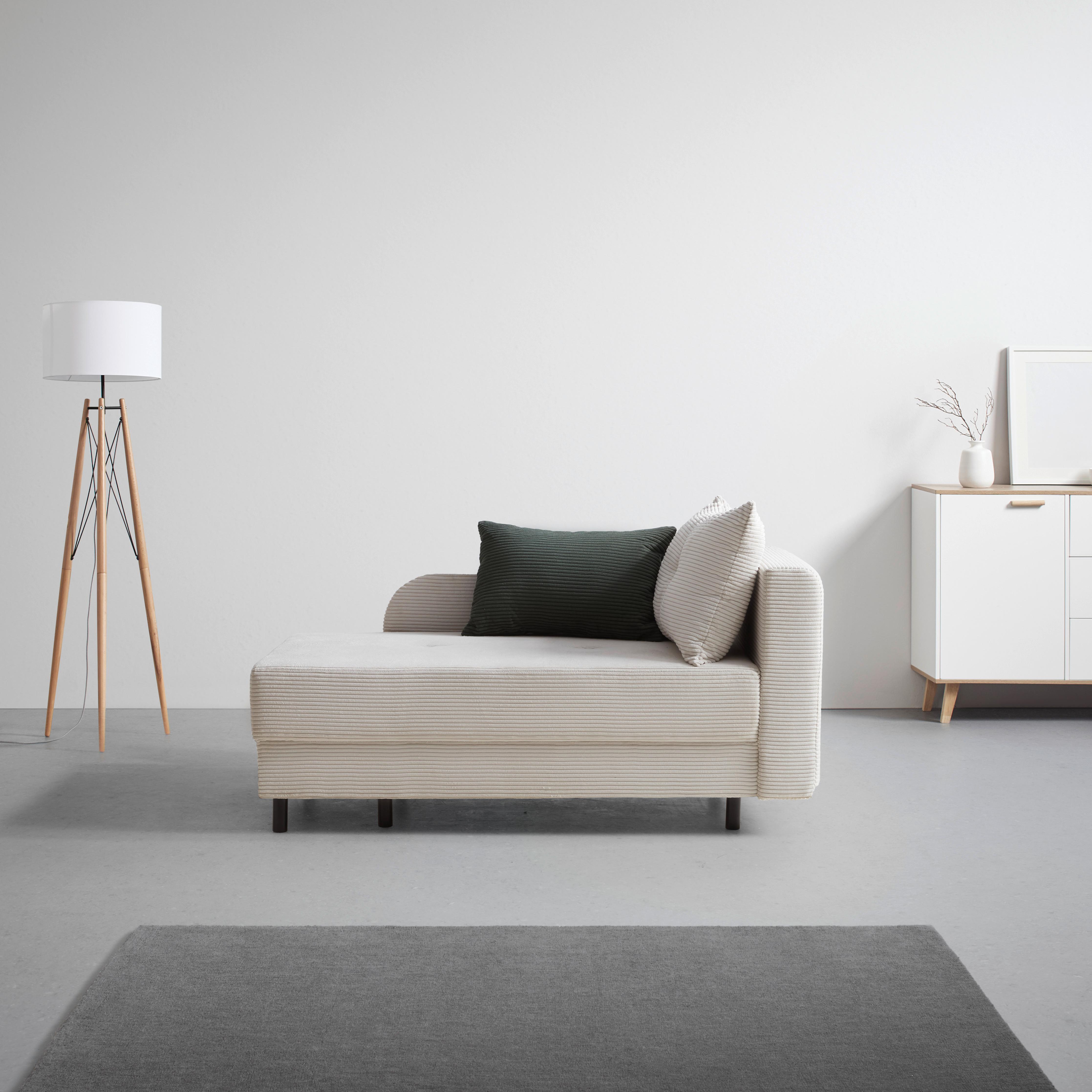 Zofa Nova, Bež, Ležišče - črna/zelena, Moderno, tekstil/les (145/62/85cm) - Mömax