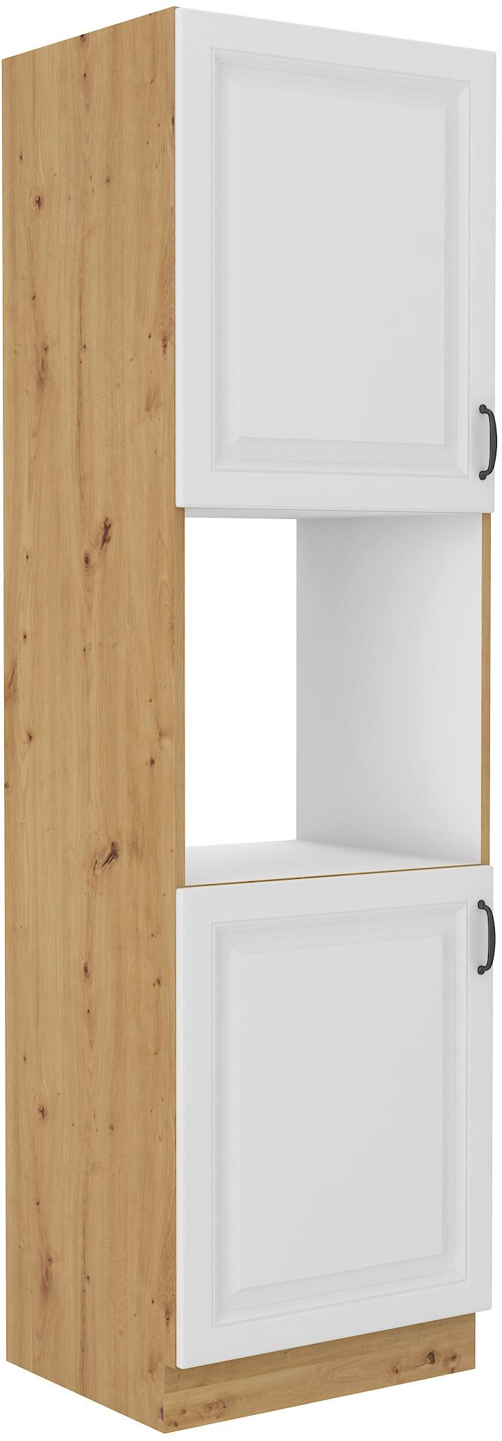 Ormar 2 Vr.za Ugr.pećnicu Stilo - bijela/hrast Artisan, Moderno, drvni materijal/metal (60/210/57cm)