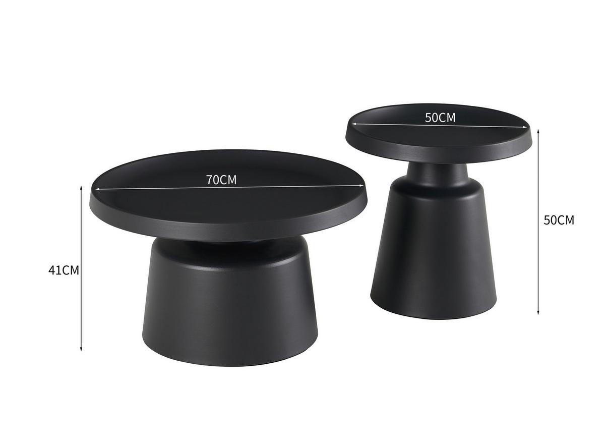 Stolić Camden - crna, Lifestyle, metal (70/50/70/50/41/50cm) - Modern Living