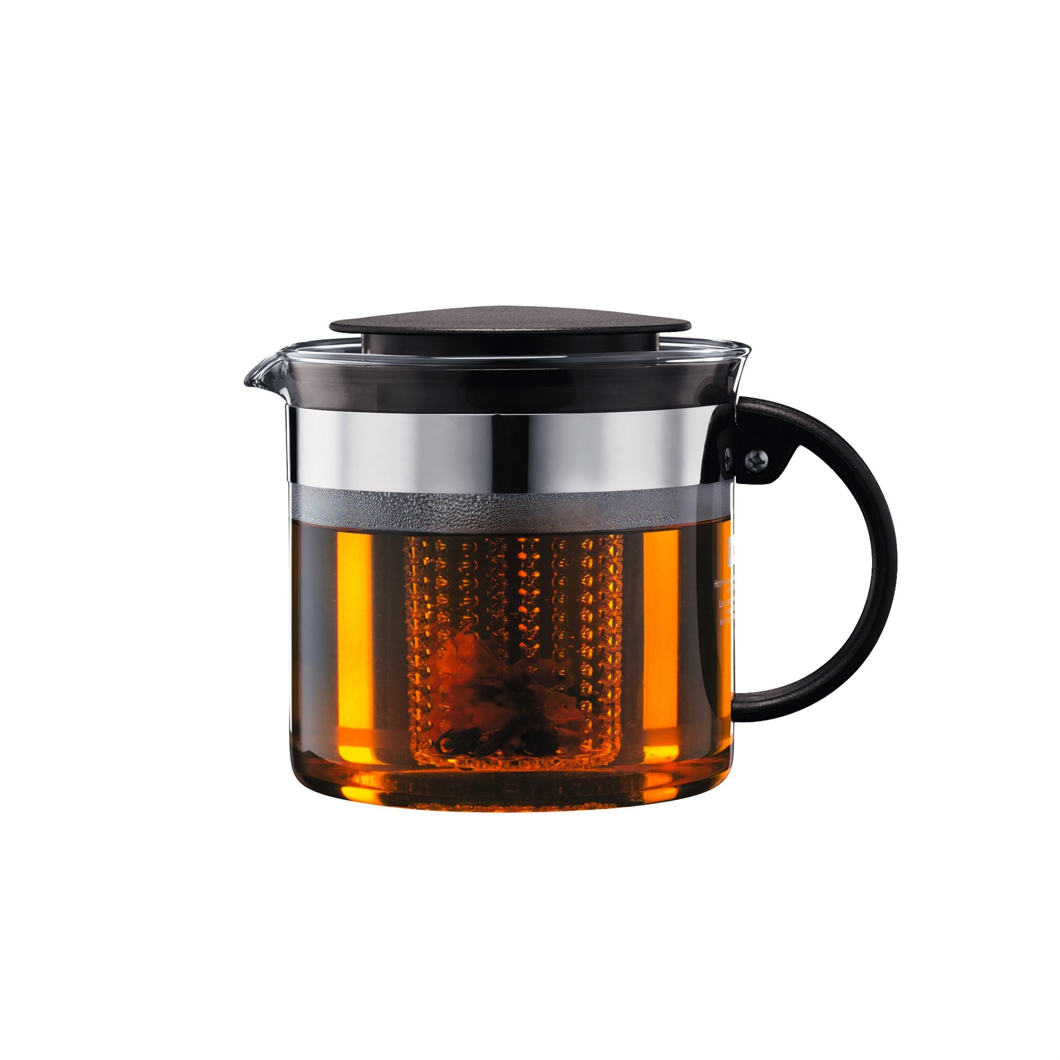 Teekanne Bodum-Bistro Nouveau Schwarz ca. 1l - Schwarz, KONVENTIONELL, Glas (14/13/16cm) - Bodum