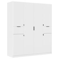 Ormar S Klasičnim Vratima Tiaco - bijela/siva, Moderno, drvni materijal/metal (181/210/54cm) - Modern Living