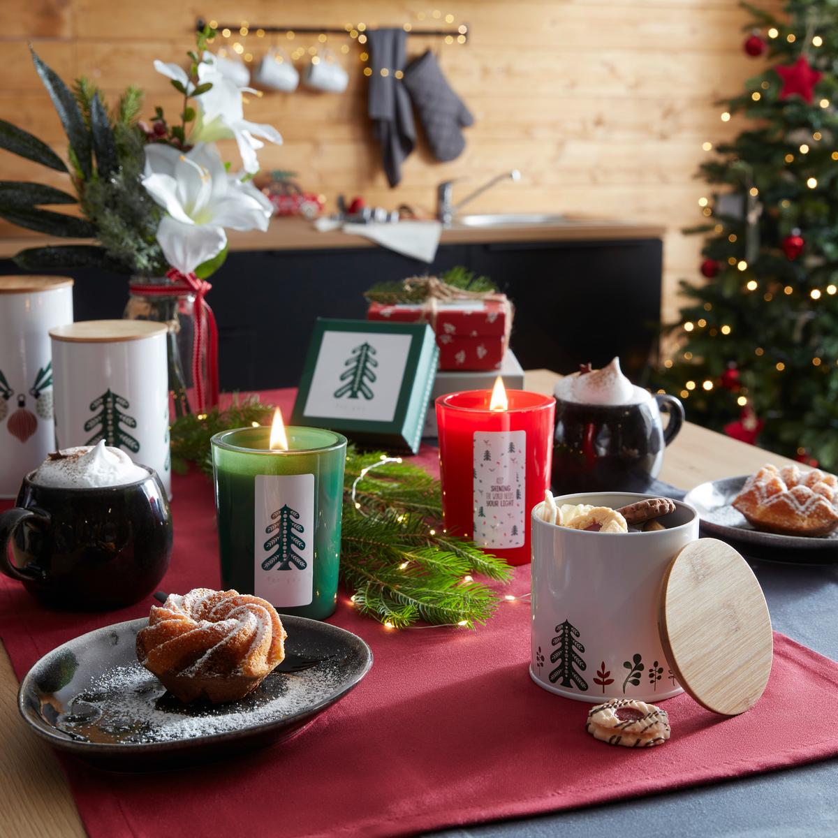 Kekszesdoboz Christmas Fable - natúr színű/többszínű, fa/fém (10/14,5cm) - Modern Living