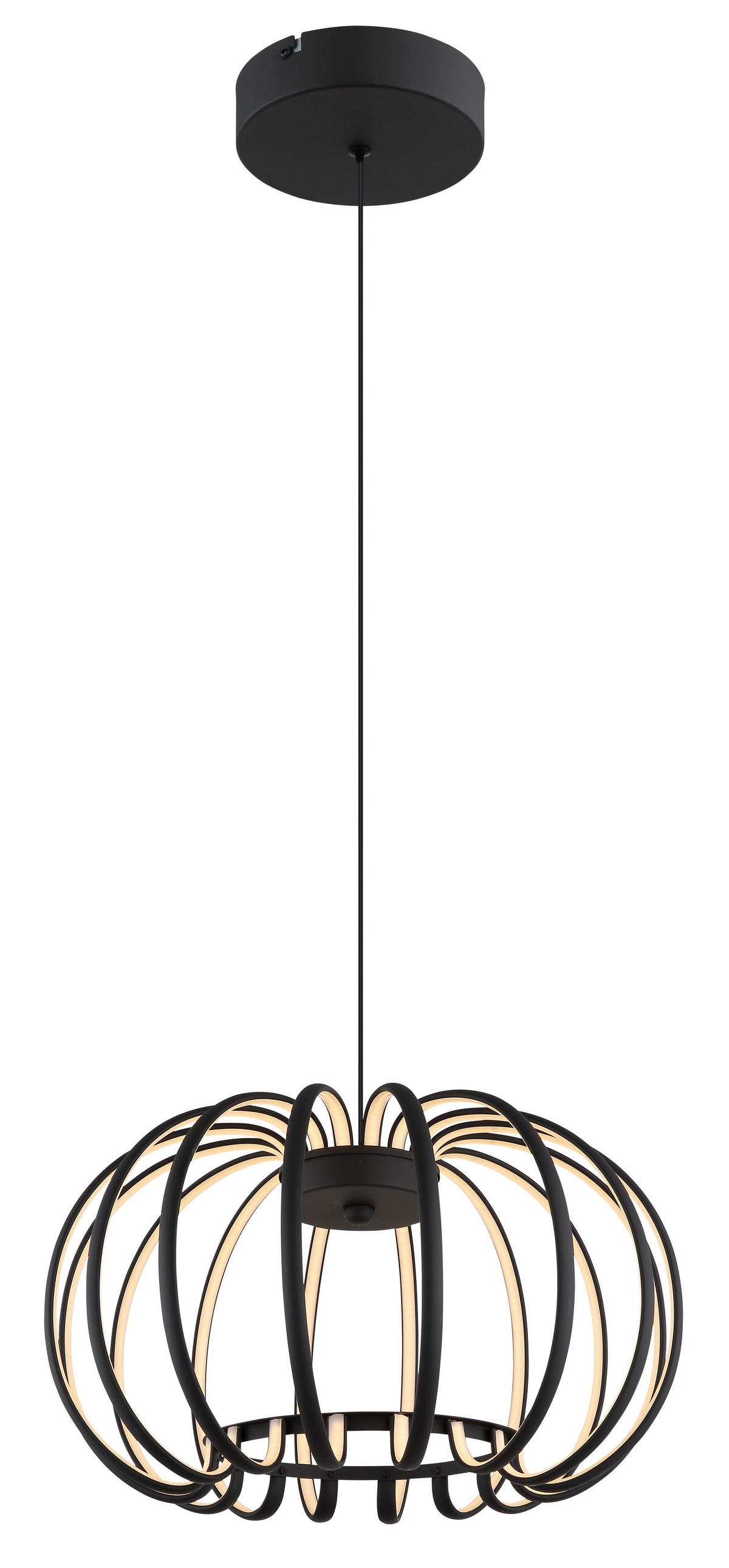Led Svjetiljka Viseća 15946b Ribbon - bijela/crna, Design, metal/plastika (40/120cm) - Globo