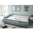 Sofa mit Schlaffunktion in Blau 'Norman LUX.3DL' - Blau/Silberfarben, KONVENTIONELL, Holzwerkstoff/Kunststoff (208/95/105cm) - Livetastic Sofa mit Schlaffunktion in Blau 'Norman LUX.3DL' - Blau/Silberfarben, KONVENTIONELL, Holzwerkstoff/Kunststoff (208/95/105cm) - Livetastic