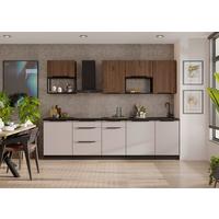 Blok Kuhinja Arona/monza - kašmir/boja orahovog drveta, Moderno, metal/pločasti materijal (280/210/60cm) - Modern Living