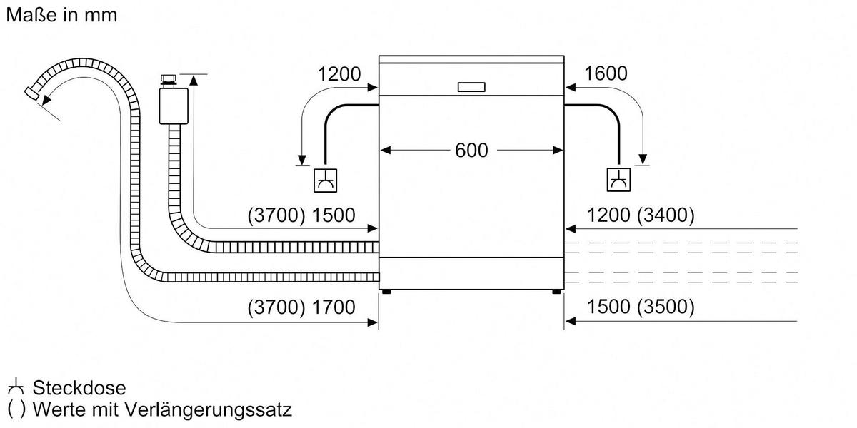 Geschirrspüler SBT6EB802E - Weiß, Natur, Metall (59,8/86,5/55cm) - Bosch