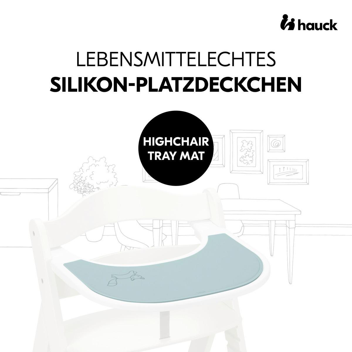 TACKA DO JEDZENIA I ZABAWY 551165 HIGHCHAIR TRAY MAT - miętowy, Basics, tworzywo sztuczne (28/0,5/42,5cm) - Hauck