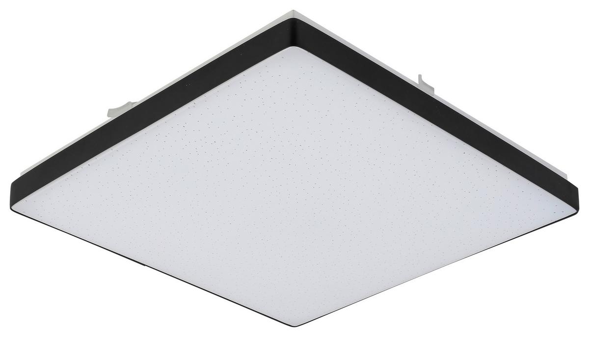 LED Mennyezeti Lámpa Jannek 33/33cm - fekete, Modern, műanyag/fém (33/33/5cm) - Premium Living