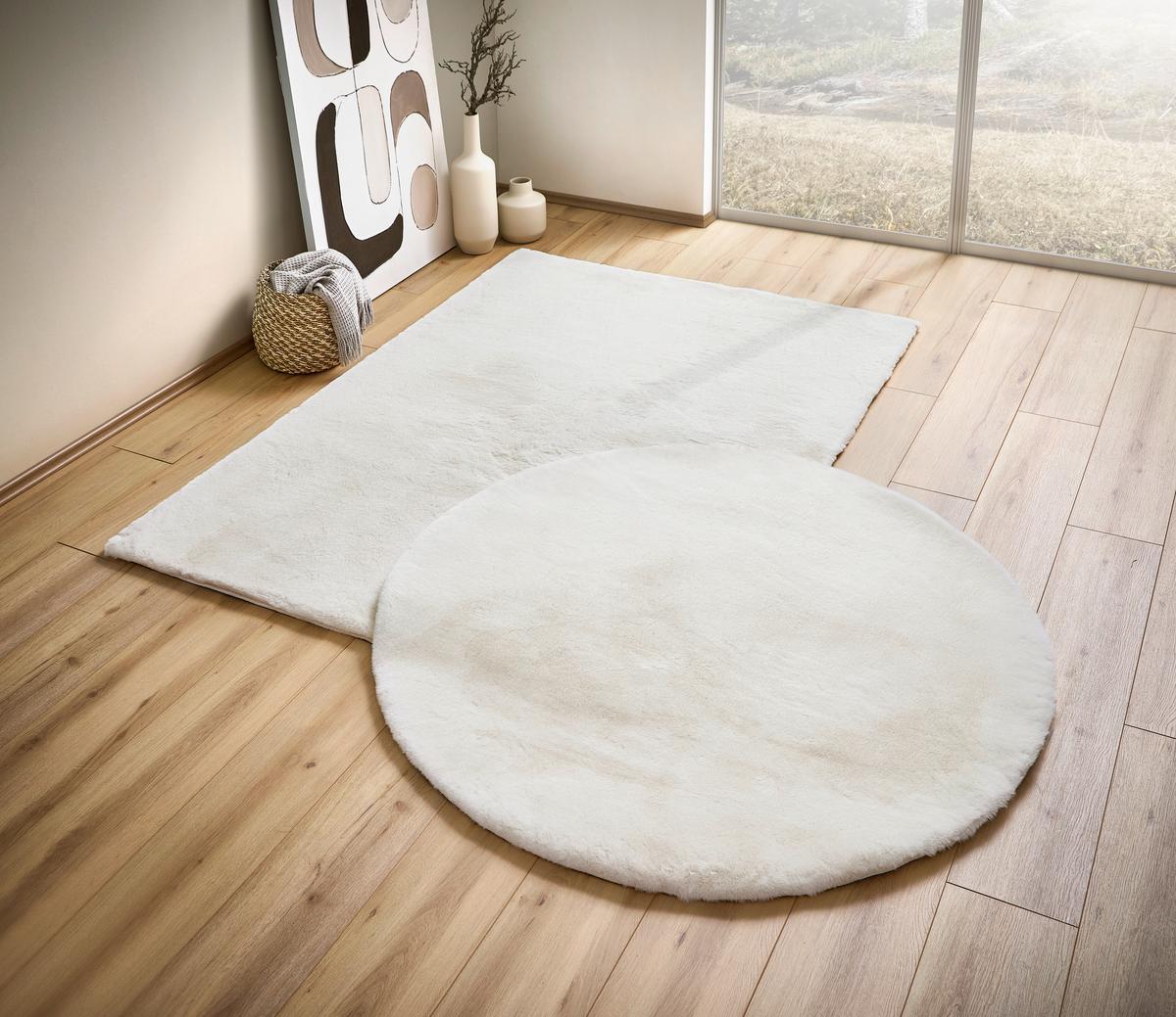 DYWAN Z WYSOKIM RUNEM SAPA - beżowy, Basics, tkanina (160/230cm) - Novel